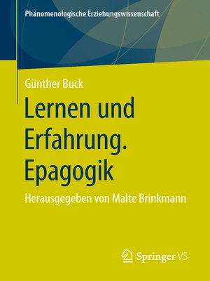 cover image of Lernen und Erfahrung. Epagogik